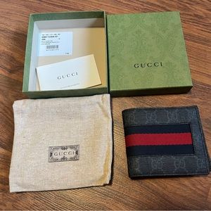 Gucci GG Supreme Web Wallet AUTHENTIC